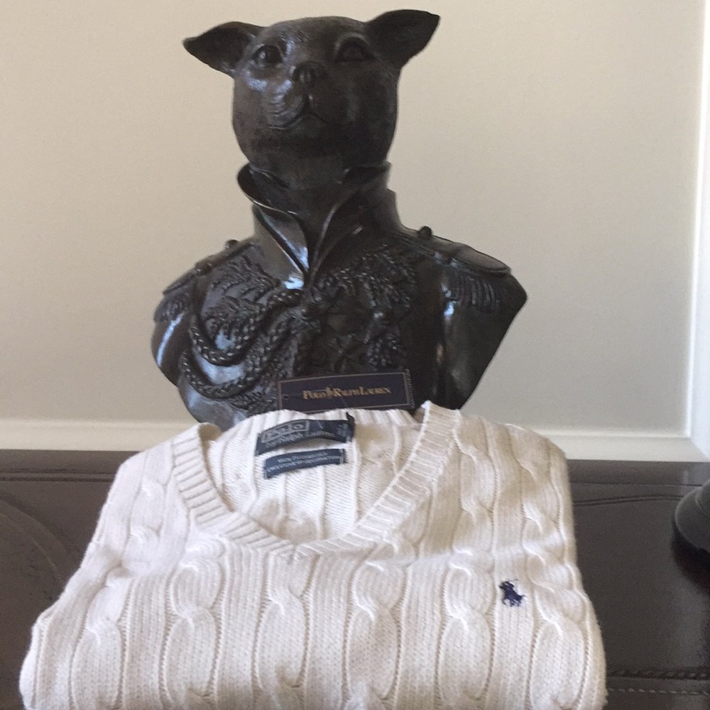 SOLD!!! NWT$185 Polo Ralph Lauren Silk Sweater L - Picture 9 of 9